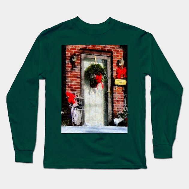 Christmas Sled Long Sleeve T-Shirt by SusanSavad